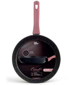 מחבת 28 ס"מ CASUAL PLUS ידית ורוד עתיק-תמונה-2