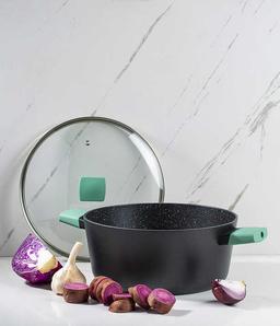 סיר 28 ס"מ CASUAL ידיות ירוקות-תמונה-2