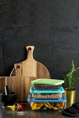 סט אחסון זכוכית 3 חל' מלבני מכסה סיליקון COOK & STORE-תמונה-5