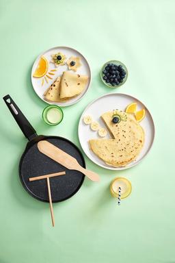 מחבת קרפ 22 ס"מ + עזרים EVERYDAY PLUS ורוד-תמונה-3