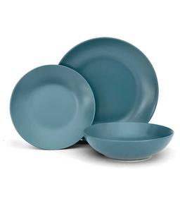 סט אוכל 18 חל' קרמיקה כחול DARK BLUE FOREST-תמונה-3