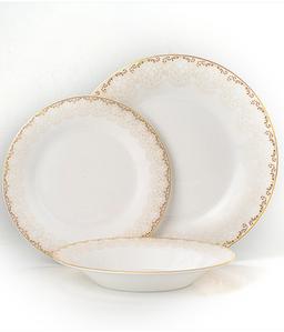 סט צלחות זכוכית אנטי צ'יפ - 18 חלקים  FREESIA-תמונה-2