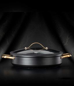 סוטאז' 36 ס"מ REGAL שחור ידיות זהב-תמונה-1