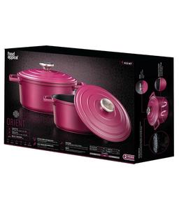 סט סירים 4 חלקים - ORIENT בורדו-תמונה-1