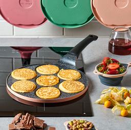 מחבת פנקייק 26 ס”מ 7 שקעים BLACK MARBLE ורוד-תמונה-1