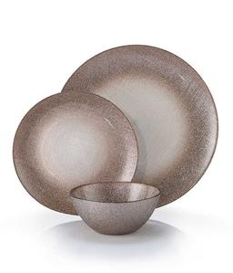 סט אוכל 18 חלקים GLITTER GRACE רוז גולד-תמונה-1