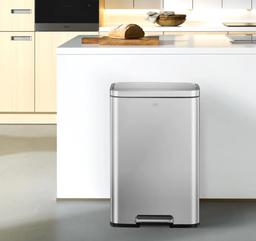 פח אשפה מרובע 50 ליטר MADISON נירוסטה מוברשת מבית EKO עם פח פנימי-תמונה-2