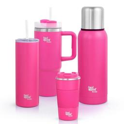 כוס תרמית עם ידית קש 1200 מ"ל TO GO צבע ורוד מבית Food appeal-תמונה-1