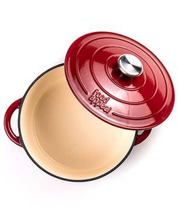 סיר יציקת ברזל 28X13 ס"מ. 6.3 ליטר HERITAGE אדום-תמונה-2