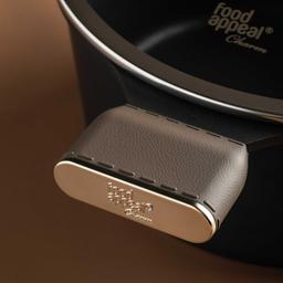 סיר 32 ס"מ CHARM - ידיות "אפקט העור" צבע חום כהה-תמונה-1