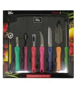 ערכת כלים רב תכליתיים לפיסול וחיתוך פירות (סט 8 חלקים) SHINE&SHARP-photo-1