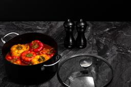 זוג מטחנות מלחפלפל עץ אלון שחור-תמונה-2