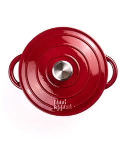 סיר יציקת ברזל 28X13 ס"מ. 6.3 ליטר HERITAGE אדום-תמונה-1
