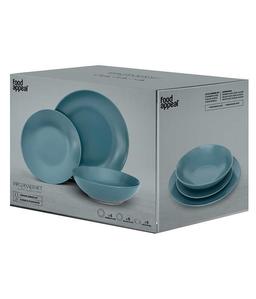 סט אוכל 18 חל' קרמיקה כחול DARK BLUE FOREST-תמונה-1