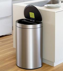 פח MIRAGE SEMI-ROUND חצי עיגול 47 ליטר נירוסטה מוברשת מבית EKO-תמונה-1