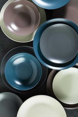 סט אוכל 18 חל' קרמיקה כחול DARK BLUE FOREST-תמונה-4